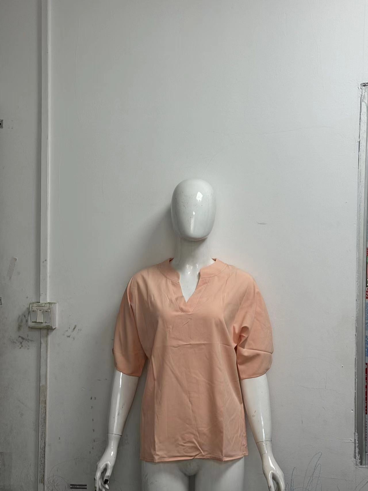 Chemise d'été à manches courtes en mousseline de soie