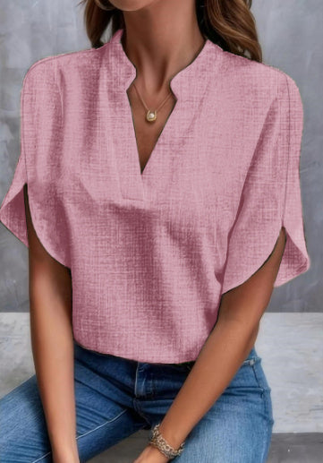Chemise d'été à manches courtes en mousseline de soie