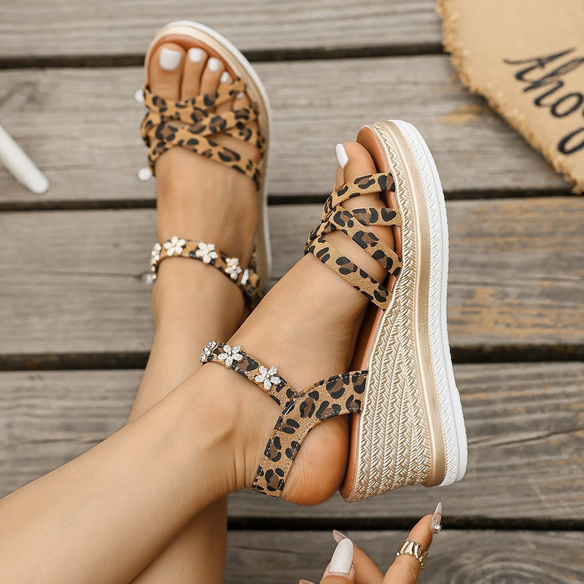 Sandales avec boucle à la cheville pour femmes