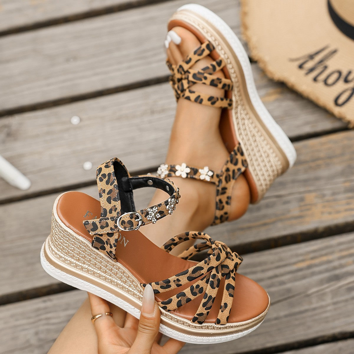 Sandales avec boucle à la cheville pour femmes