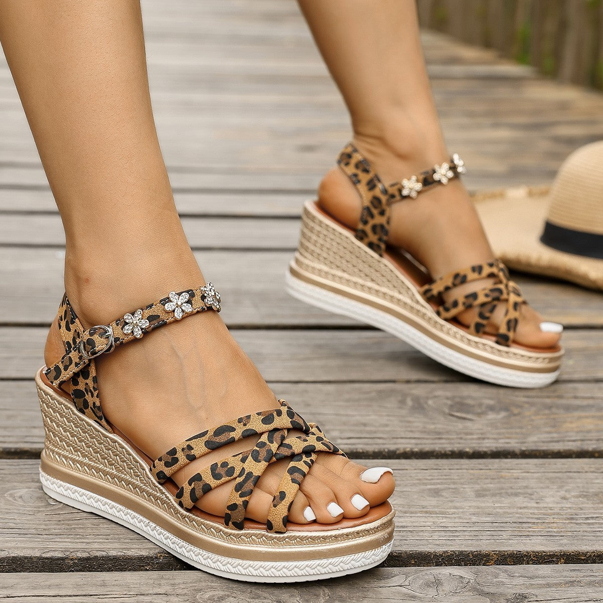 Sandales avec boucle à la cheville pour femmes