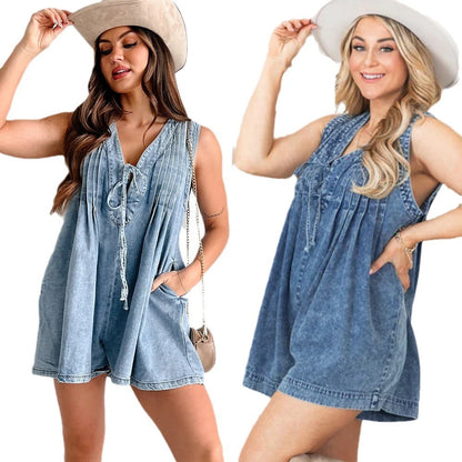 Combinaison en jean sans manches